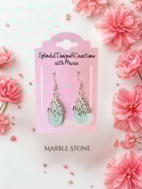 Image 1 of Inspired Navajo Turquoise Stone Earrings