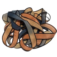 Image 7 of 1PC. SOUTHERN SUNSET 42" hand dyed wrist wrap bracelet silk ribbon//Yoga wrist wrap bracelet ribbon