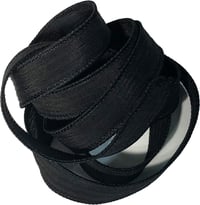 Image 5 of 1PC. BLACK 42" hand dyed wrist wrap bracelet silk ribbon//Yoga wrist wrap bracelet ribbon