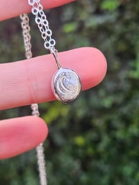 Image 5 of Crescent Moon Pebble Necklace 