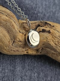 Image 4 of Crescent Moon Pebble Necklace 