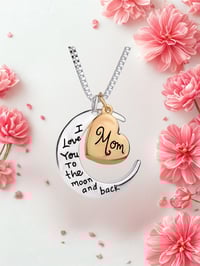 Image 1 of I Love You to The Moon and Back Pendant Necklace