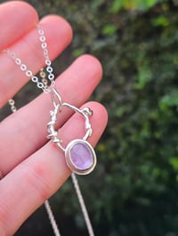 Image 3 of Entwined Light - Lavender Amethyst Gemstone Necklace 