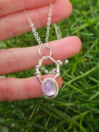 Image 6 of Entwined Light - Lavender Amethyst Gemstone Necklace 