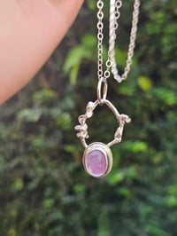 Image 4 of Entwined Light - Lavender Amethyst Gemstone Necklace 