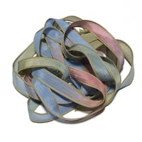 Image 7 of 1PC. GRANDMAS ATTIC 42" hand dyed wrist wrap bracelet silk ribbon//Yoga wrist wrap bracelet ribbon