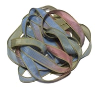 Image 8 of 1PC. GRANDMAS ATTIC 42" hand dyed wrist wrap bracelet silk ribbon//Yoga wrist wrap bracelet ribbon