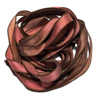 Image 2 of 1PC. TREE HOUSE 42" hand dyed wrist wrap bracelet silk ribbon//Yoga wrist wrap bracelet ribbon