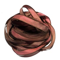 Image 3 of 1PC. TREE HOUSE 42" hand dyed wrist wrap bracelet silk ribbon//Yoga wrist wrap bracelet ribbon