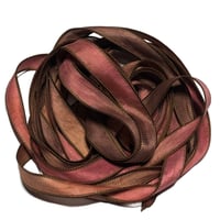 Image 4 of 1PC. TREE HOUSE 42" hand dyed wrist wrap bracelet silk ribbon//Yoga wrist wrap bracelet ribbon