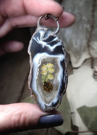 Image 1 of Agate Geode and Ladybug Amulet