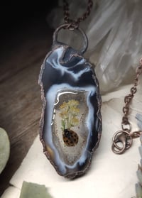 Image 3 of Agate Geode and Ladybug Amulet