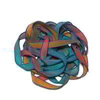 Image 2 of 1PC. MOROCCO 42" hand dyed wrist wrap bracelet silk ribbon//Yoga wrist wrap bracelet ribbon