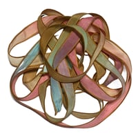 Image 4 of 1PC. FIESTA 42" hand dyed wrist wrap bracelet silk ribbon//Yoga wrist wrap bracelet ribbon