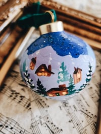 Image 2 of Ski Village & Glitter -Luxury Christmas Ornament 