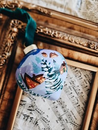 Image 1 of Ski Village & Glitter -Luxury Christmas Ornament 