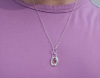 Image 5 of Regal Princess - Sterling Silver necklace with Rhodolite Garnet & 9ct Gold
