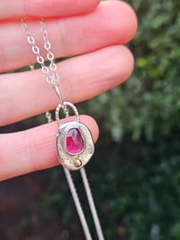Image 15 of Regal Princess - Sterling Silver necklace with Rhodolite Garnet & 9ct Gold