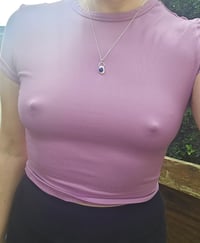 Image 7 of Sea Breeze - Lapis Lazuli Gemstone pebble Necklace 