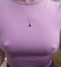 Image 4 of Sea Breeze - Lapis Lazuli Gemstone pebble Necklace 