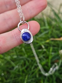 Image 5 of Sea Breeze - Lapis Lazuli Gemstone pebble Necklace 