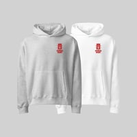 Image 1 of CortesNYC Essential Hoodie – Red Iconic Logo