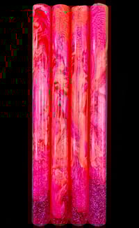 Image 2 of Fire On The Mountain / Maker's Blank. Pressure cast with Alumilite & pigment, dyes & holographics