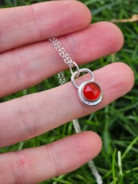 Image 7 of Made to Order in 2 - 3 weeks! Secrets - Rose Cut Carnelian Gemstone Nugget Necklace 