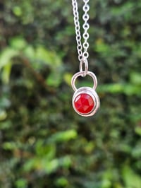 Image 9 of Made to Order in 2 - 3 weeks! Secrets - Rose Cut Carnelian Gemstone Nugget Necklace 