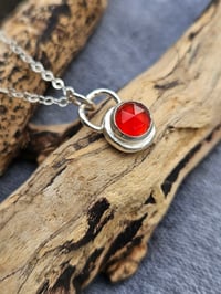 Image 3 of Made to Order in 2 - 3 weeks! Secrets - Rose Cut Carnelian Gemstone Nugget Necklace 