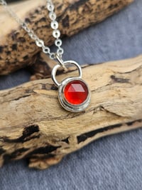 Image 1 of Made to Order in 2 - 3 weeks! Secrets - Rose Cut Carnelian Gemstone Nugget Necklace 