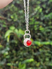 Image 5 of Made to Order in 2 - 3 weeks! Secrets - Rose Cut Carnelian Gemstone Nugget Necklace 