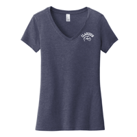 Heather Navy Women's V-Neck T-Shirt