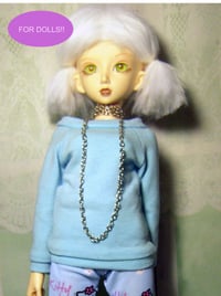 Handmade  baby blue sweatshirt for MINIFEE, slim 1/4 bjd doll
