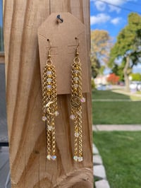 Image 1 of Moon and Peace Earrings