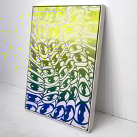 Image 4 of ‘Wavy w/ Fluo Yellow Splash’ (Framed) -Original Painting