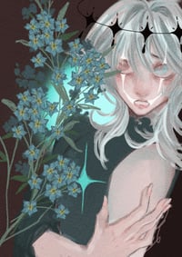 Mourning Jester, Grieving Floras Collection: Forget me, Not the Ghost (Forget-me-nots)