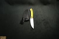 Image 5 of EDC Fixed Blade: Yellow Micarta Handle, Kydex Sheath 
