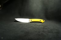 Image 4 of EDC Fixed Blade: Yellow Micarta Handle, Kydex Sheath 