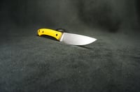 Image 13 of EDC Fixed Blade: Yellow Micarta Handle, Kydex Sheath 