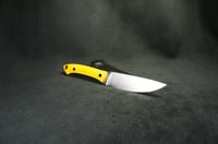 Image 14 of EDC Fixed Blade: Yellow Micarta Handle, Kydex Sheath 