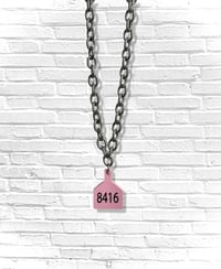 Image 1 of OLIVIA'S TAG NECKLACE - THICK STAINLESS STEEL 