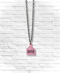 Image 1 of OLIVIA'S TAG NECKLACE - THIN STAINLESS STEEL 