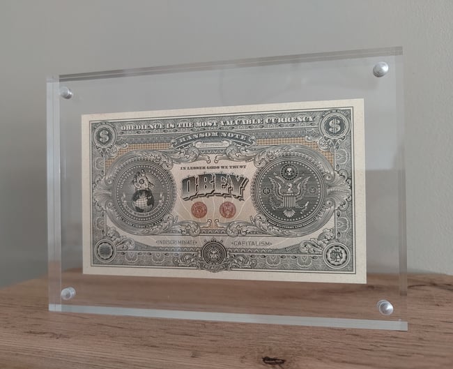 SHEPARD FAIREY "OBEY" BILLET CURRENCY Two sides of Capitalism E.PLURIBUS VENOM