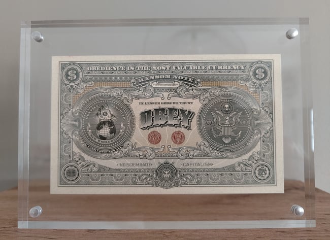 SHEPARD FAIREY "OBEY" BILLET CURRENCY Two sides of Capitalism E.PLURIBUS VENOM