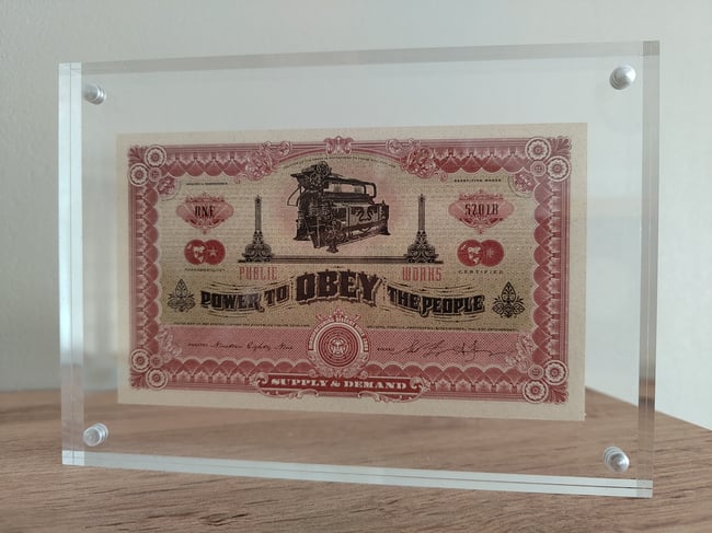 SHEPARD FAIREY "OBEY" BILLET CURRENCY Two sides of Capitalism E.PLURIBUS VENOM