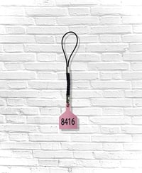 Image 1 of OLIVIA'S TAG KEYCHAIN - BLACK STRING
