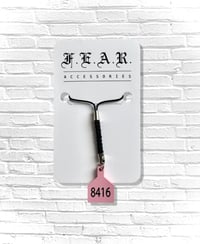 Image 2 of OLIVIA'S TAG KEYCHAIN - BLACK STRING