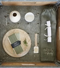 Image 1 of forest green bread bag - find beauty in simplicity