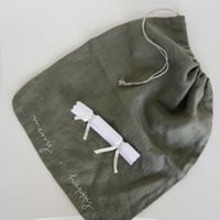 forest green bread bag - merry + happy